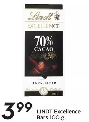 Sobeys Lindt excellence bars offer