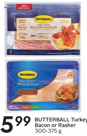 Sobeys Butterball turkey bacon or rasher offer