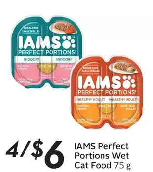 Sobeys Iams perfect portions wet cat food offer