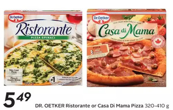 Sobeys Dr. oetker ristorante or casa di mama pizza offer