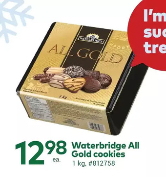 Giant Tiger Waterbridge all gold cookies offer
