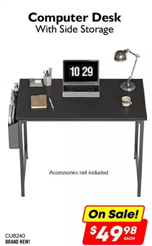 Factory Direct Computer desk with side storage offer