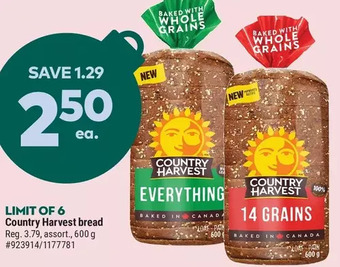 Giant Tiger Country harvest bread offer