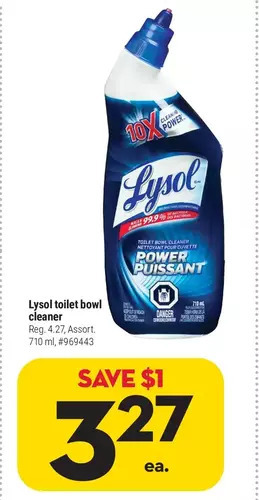 Giant Tiger Lysol toilet bowl cleaner offer