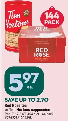 Giant Tiger Red rose tea offer