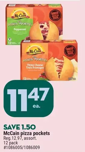 Giant Tiger Mccain pizza pockets offer