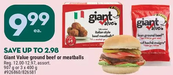 Giant Tiger Giant value ground beef offer