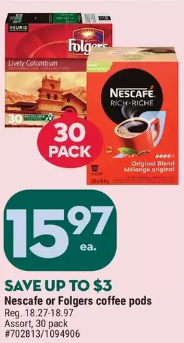 Giant Tiger Nescafé coffee pods offer