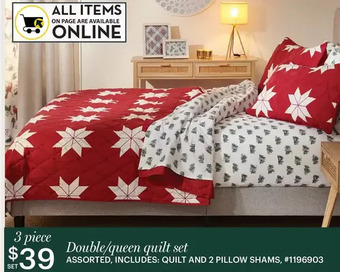 Giant Tiger Double/queen quilt set offer