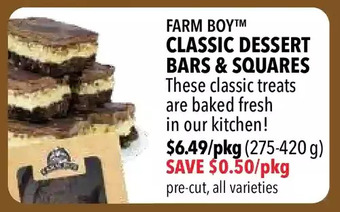 Farm Boy Farm boy classic dessert bars & squares offer