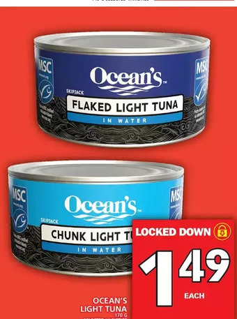 Food Basics Ocean's light tuna offer