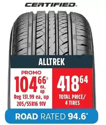 Canadian Tire Certified alltrek offer