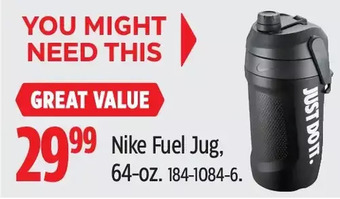 Canadian Tire Nike fuel jug offer