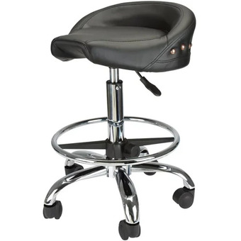 Biker roller stool with pneumatic seat