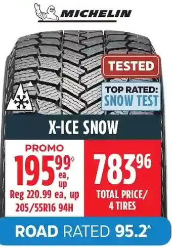 Canadian Tire Michelin x-ice snow offer