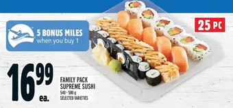Metro Family pack supreme sushi offer