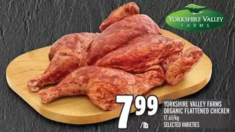 Metro Yorkshire valley farms organic flattened chicken offer
