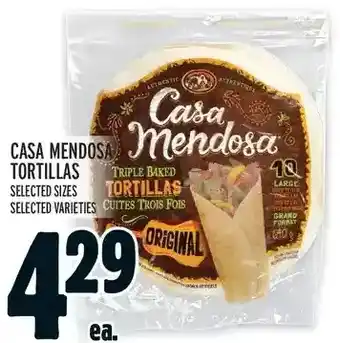 Metro Casa mendosa tortillas offer