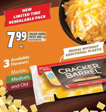 Metro Cracker barrel cheese bars offer