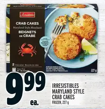 Metro Irresistibles maryland style crab cakes offer