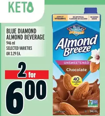 Metro Blue diamond almond beverage offer