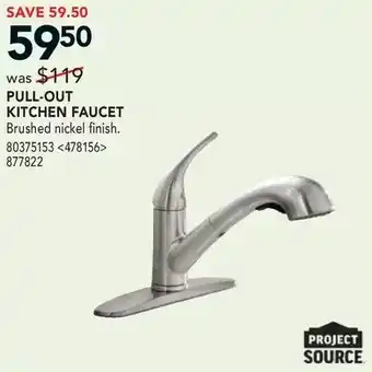 Lowe's Project source pull-out kitchen faucet offer