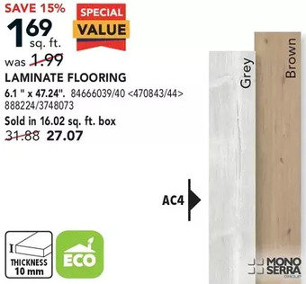 Lowe's Mono serra laminate flooring offer