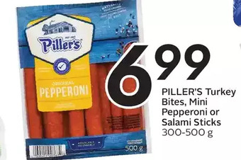 Sobeys Urban Fresh Piller's turkey bites, mini pepperoni or salami sticks offer