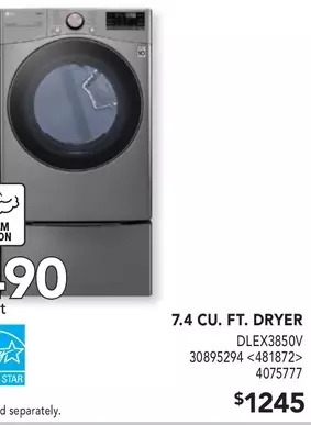 RONA Lg 7.4 cu. ft. dryer offer