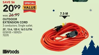RONA Outdoor extension cord offer
