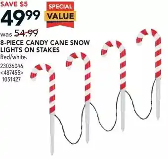 RONA 8-piece candy cane snow lights on stakes offer