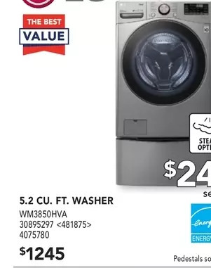 RONA Lg 5.2 cu. ft. washer offer
