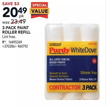 RONA 3-pack paint roller refill offer