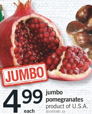 Fortinos Jumbo pomegranates offer