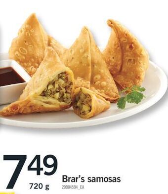 Fortinos Brar's samosas, 720 g offer