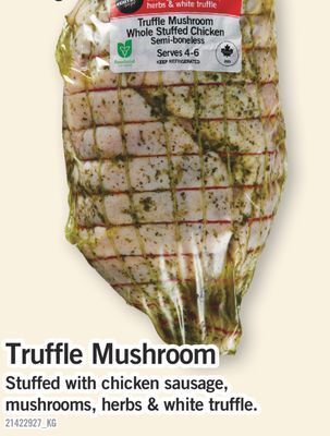 Fortinos Whole stuffed chicken, semi-boneless offer