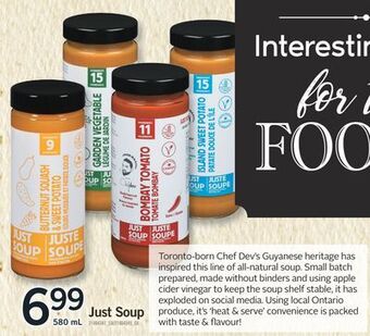 Fortinos Just soup, 580 ml offer