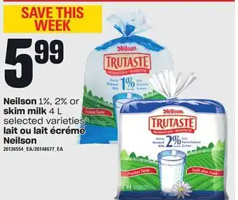Independent Grocer Neilson 1%, 2% or skim milk 4 l offer