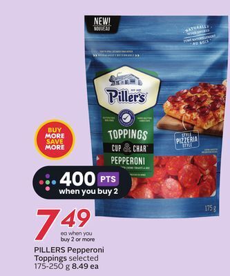Sobeys Pillers pepperoni toppings offer
