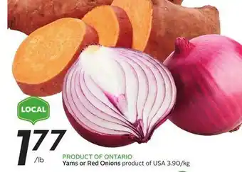 Sobeys Yams or red onions offer
