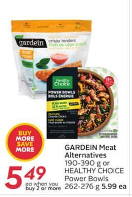 Sobeys Gardein meat alternatives offer