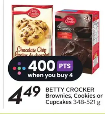 Sobeys Betty crocker brownies, cookies or cupcakes offer