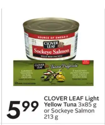 Sobeys Clover leaf light yellow tuna offer