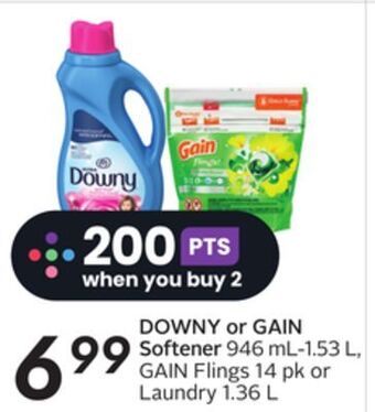 Sobeys Downy or gain softener offer