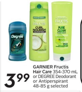 Sobeys Garnier fructis hair care offer