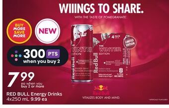 Sobeys Red bull energy drinks offer