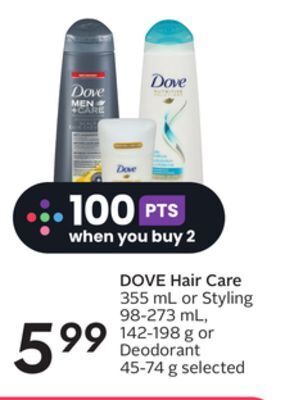 Sobeys Dove hair care offer
