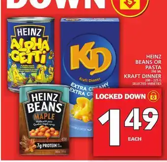 Food Basics Heinz beans or pasta or kraft dinner offer