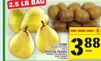 Food Basics Kiwi or rocha pears offer