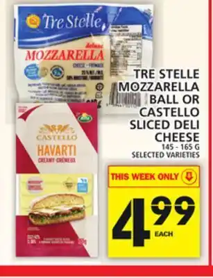 Food Basics Tre stelle mozzarella ball or castello sliced deli cheese offer